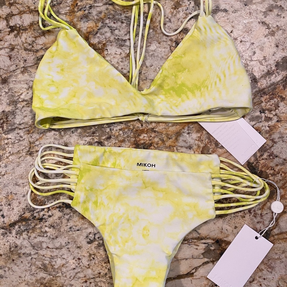 NWT Mikoh Neon Tye-Dye Bikini